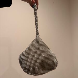 Rhinestone sparkly silver Like Dreams clutch mini purse like new